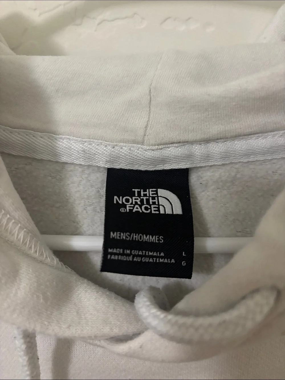 The North Face White Hoodie with Black Logo
